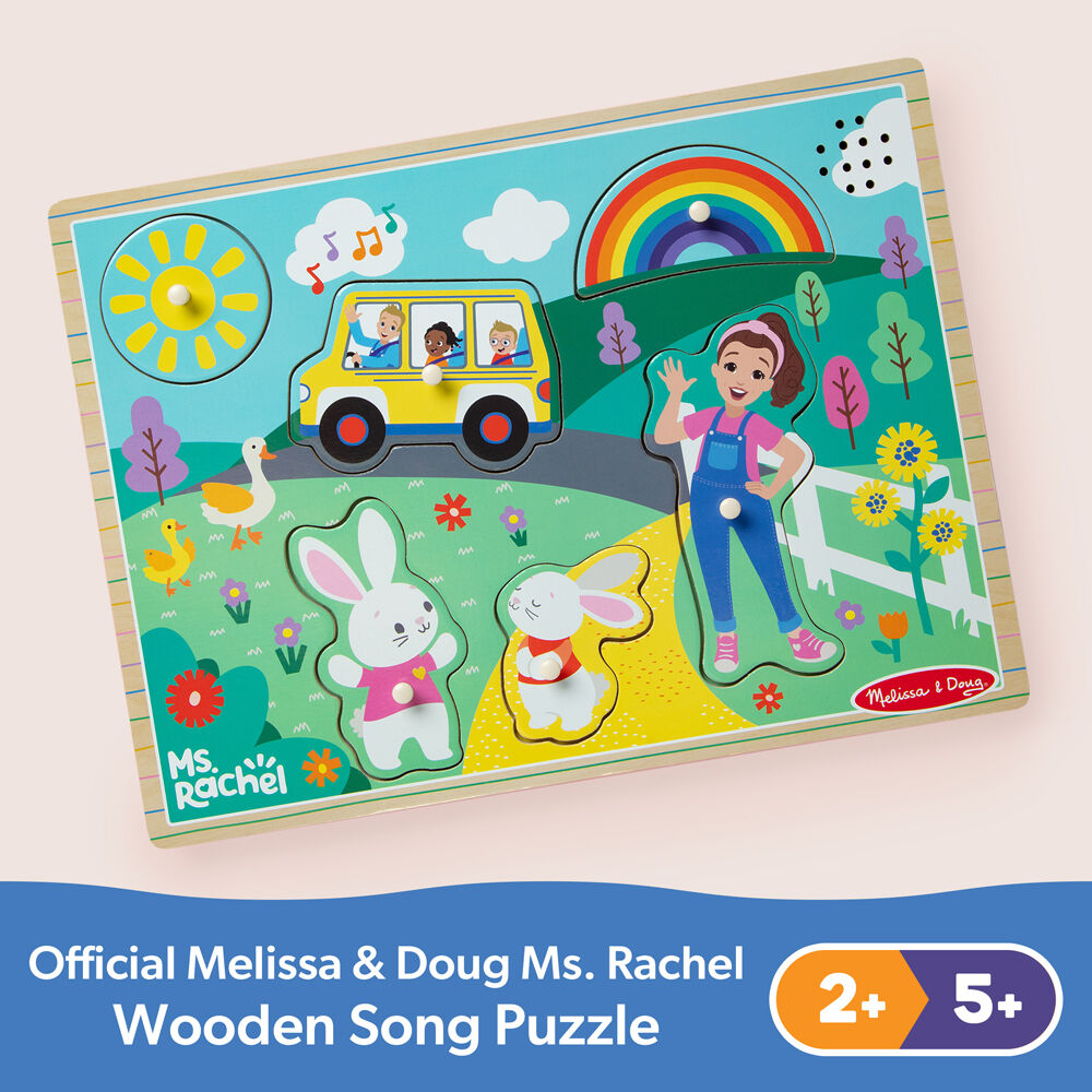 6pc Melissa & Doug Ms. Rachel Song Wooden Puzzle 26x23cm Kids Toy 2y+
