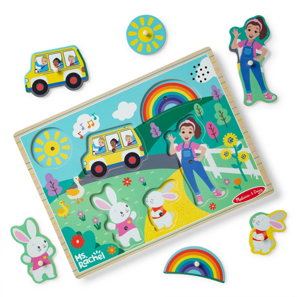 6pc Melissa & Doug Ms. Rachel Song Wooden Puzzle 26x23cm Kids Toy 2y+