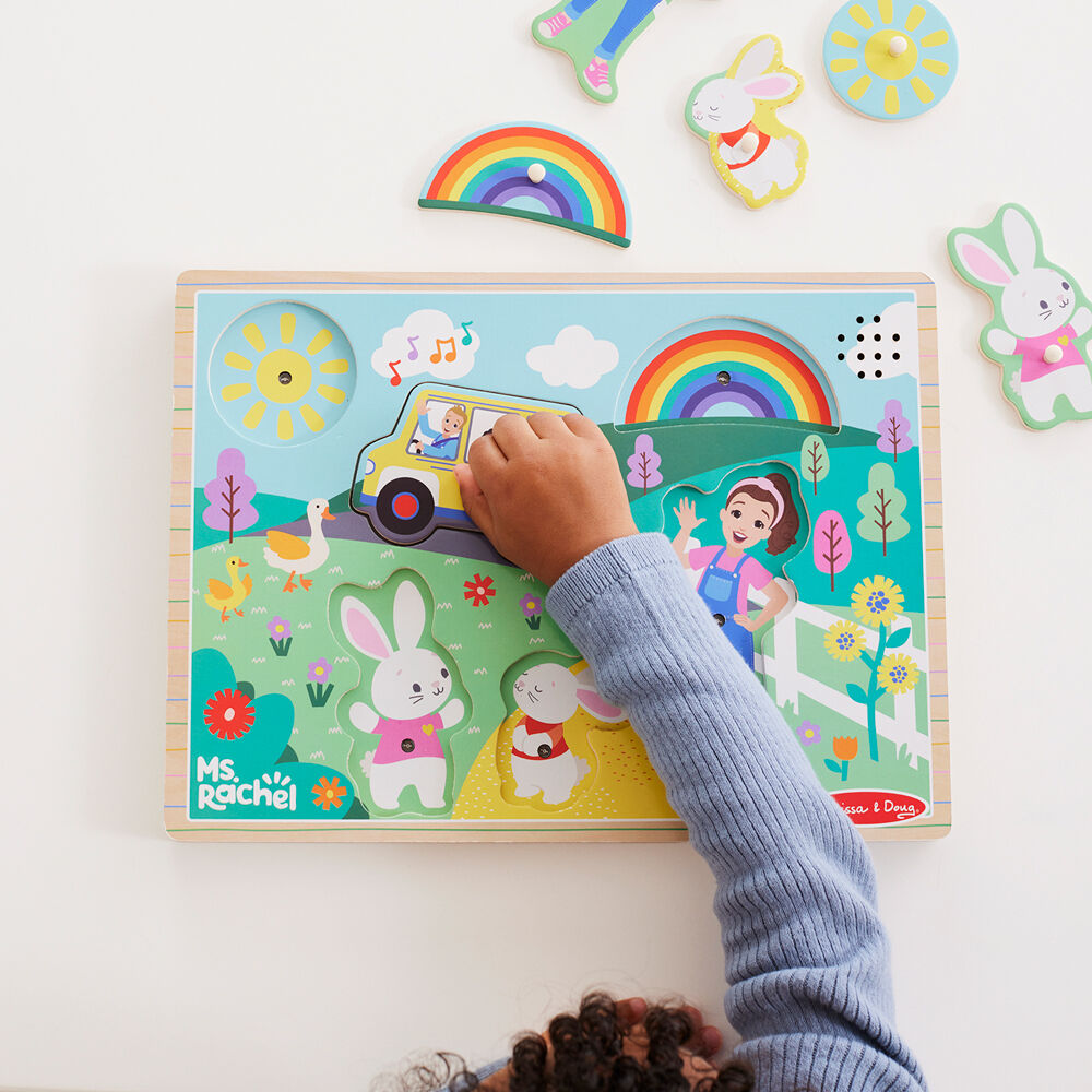 6pc Melissa & Doug Ms. Rachel Song Wooden Puzzle 26x23cm Kids Toy 2y+