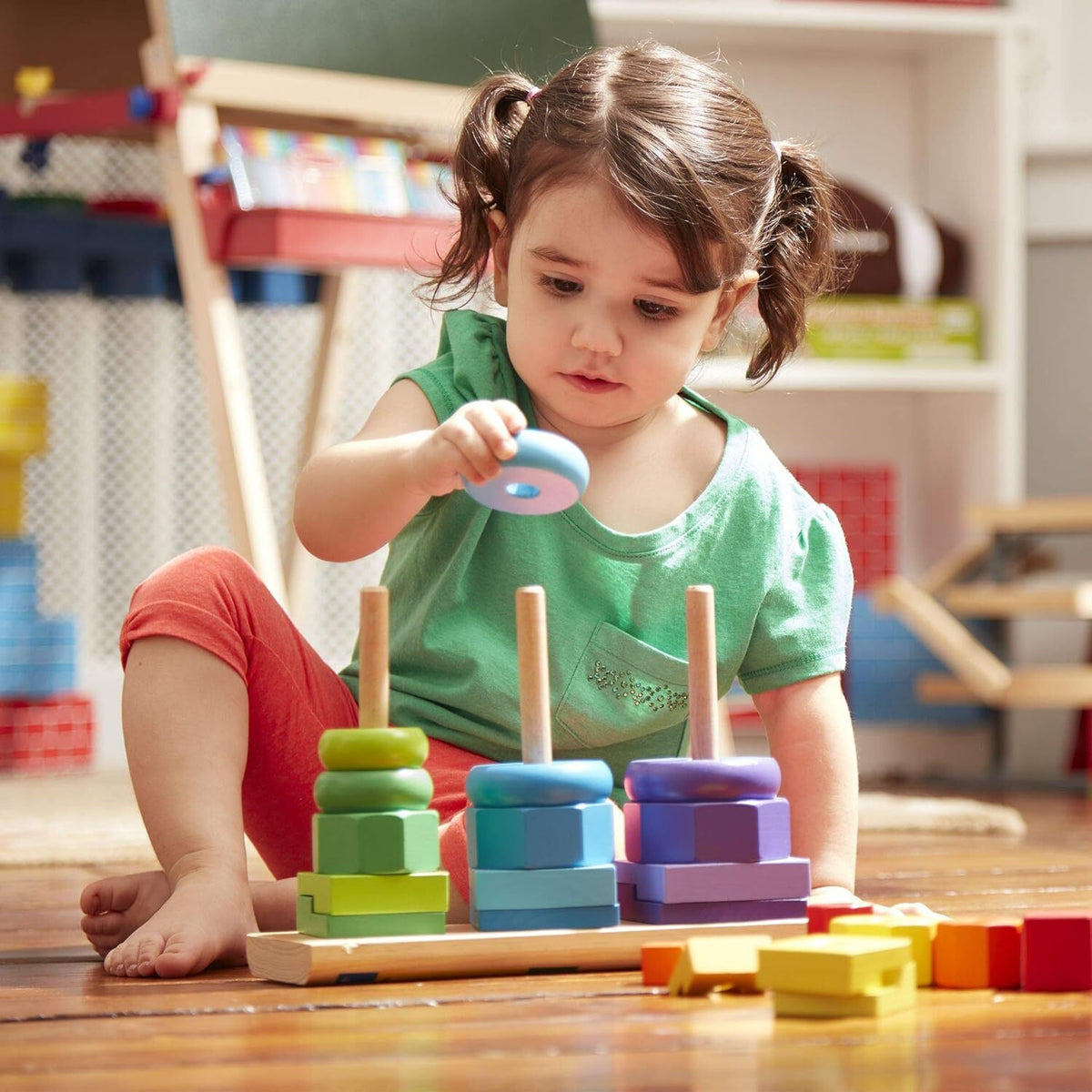 Melissa & Doug Geometric Stacker Kids/Childrens Toy 2+