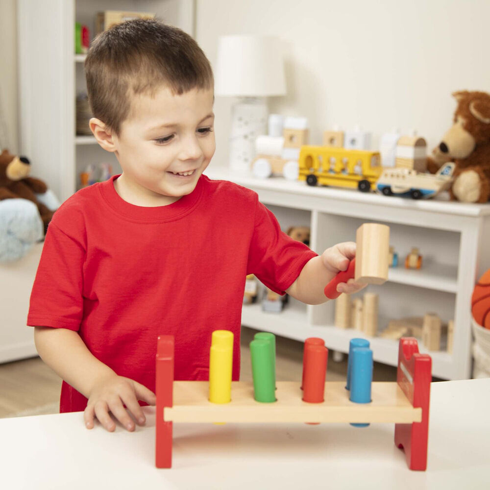 Melissa & Doug Deluxe Pound-a-Peg Bench Childrens Toy Multi-Colour 2y+