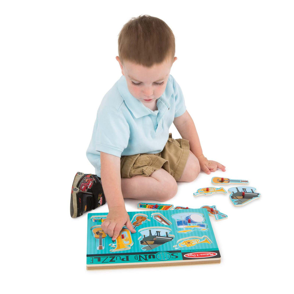 Melissa & Doug Musical Instruments Sound Puzzle 8pc Kids/Childrens Toy 2+