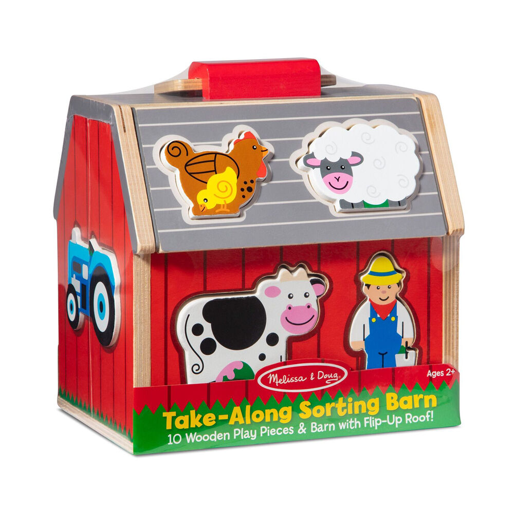 Melissa & Doug Take Along Sorting Play Barn Kids Toy Animal Themed 2y+