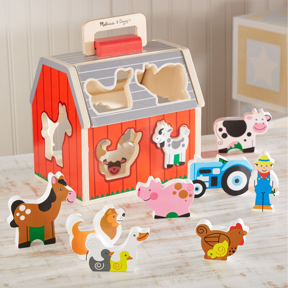 Melissa & Doug Take Along Sorting Play Barn Kids Toy Animal Themed 2y+