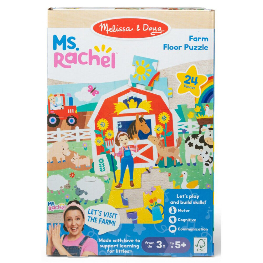 Melissa & Doug Ms Rachel Farm Floor Puzzle Wooden Kids Toy Jigsaw 2y+