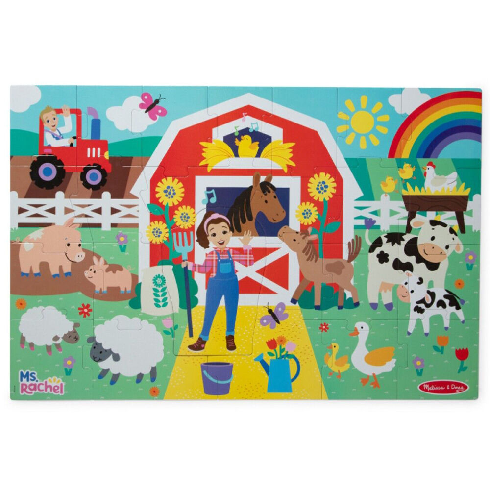 Melissa & Doug Ms Rachel Farm Floor Puzzle Wooden Kids Toy Jigsaw 2y+