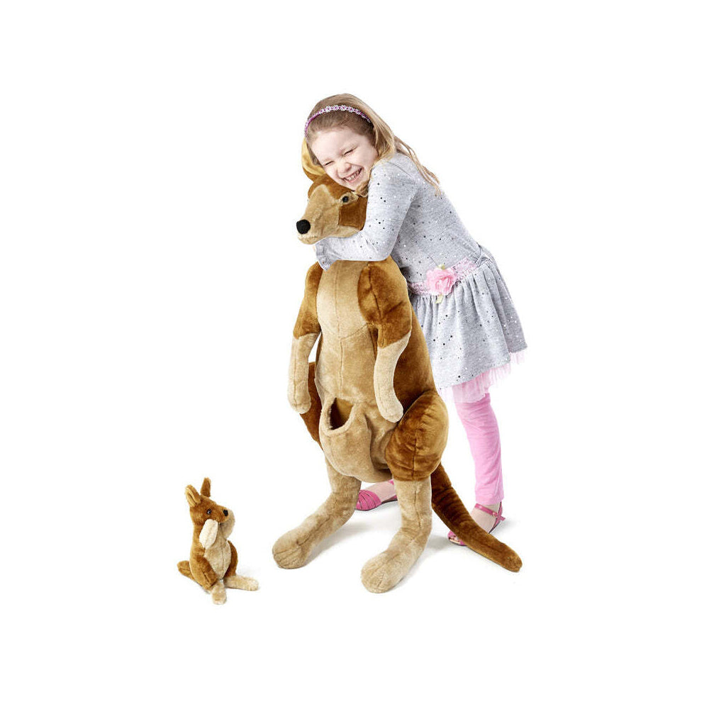 Melissa & Doug Large Plush Kangaroo and Joey Kids/Childrens Toy 3y+