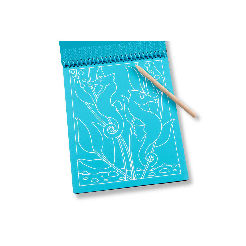 2PK Melissa & Doug On The Go Scratch Art Sealife Kids/Childrens Toy 5y+