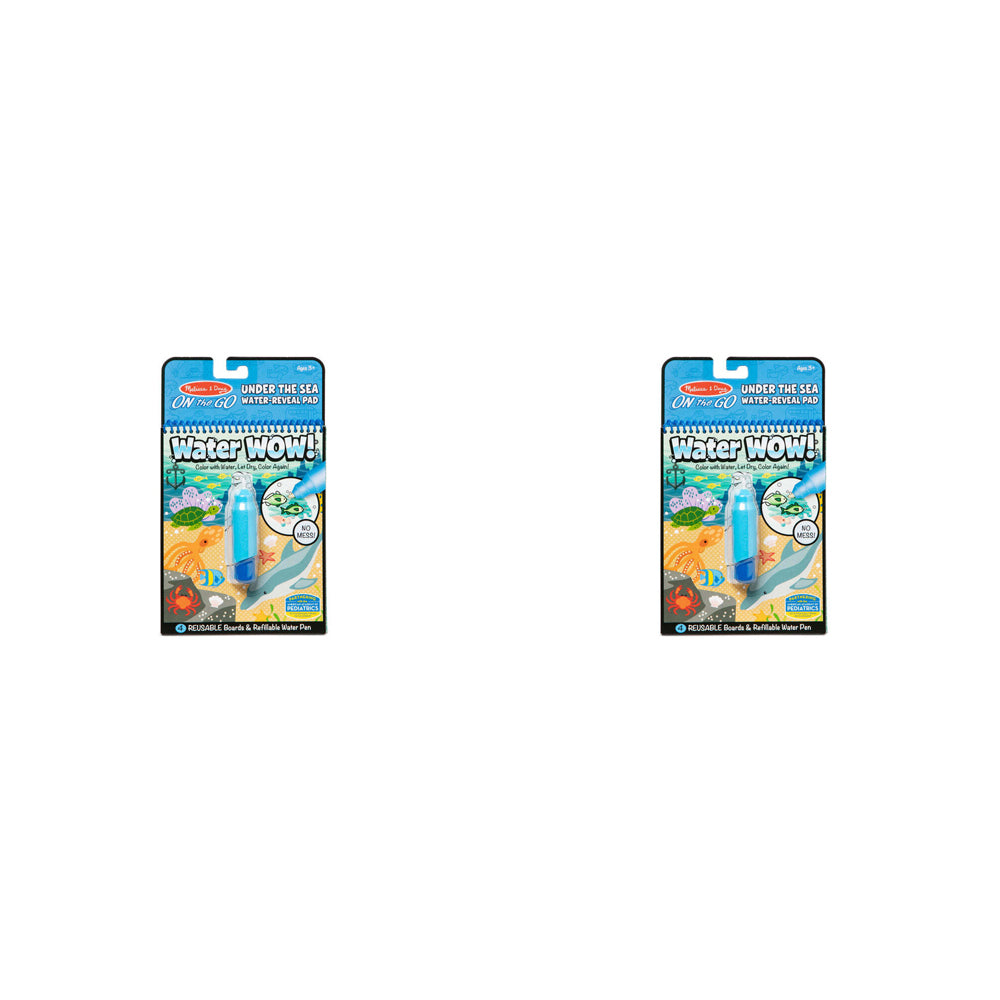 2PK Melissa & Doug On The Go Water WOW! Under The Sea Kids/Childrens Toy 3y+