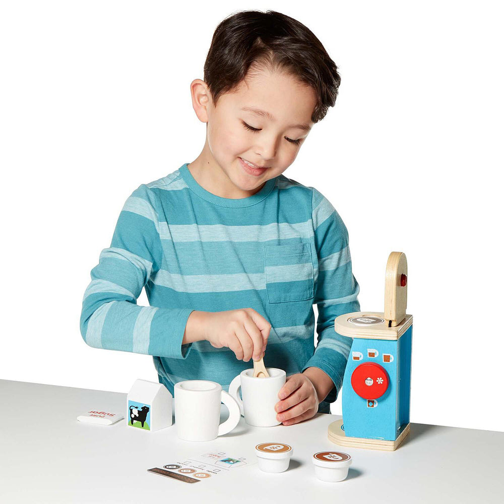 Melissa & Doug Wooden Brew & Serve Coffee Set Kids/Childrens Toy 3+