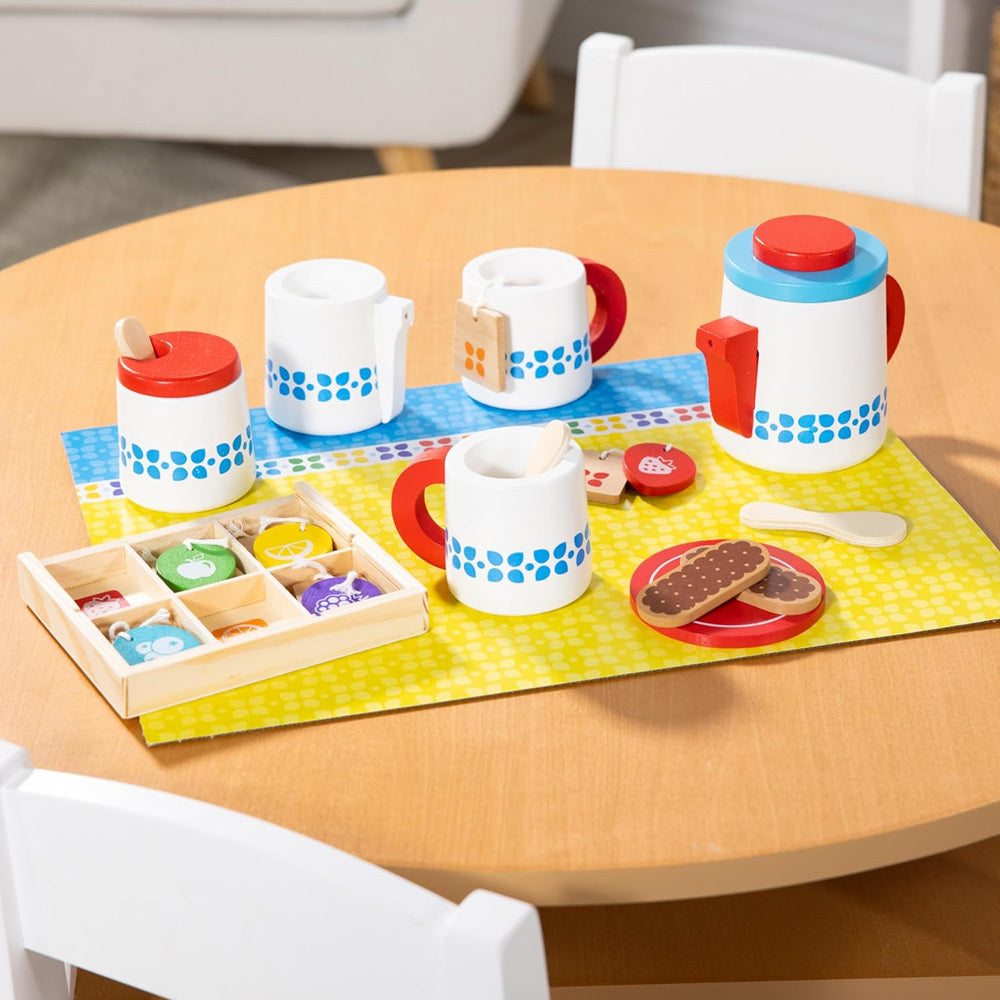 Melissa & Doug Wooden Steep & Serve Tea Set Toy 3y+