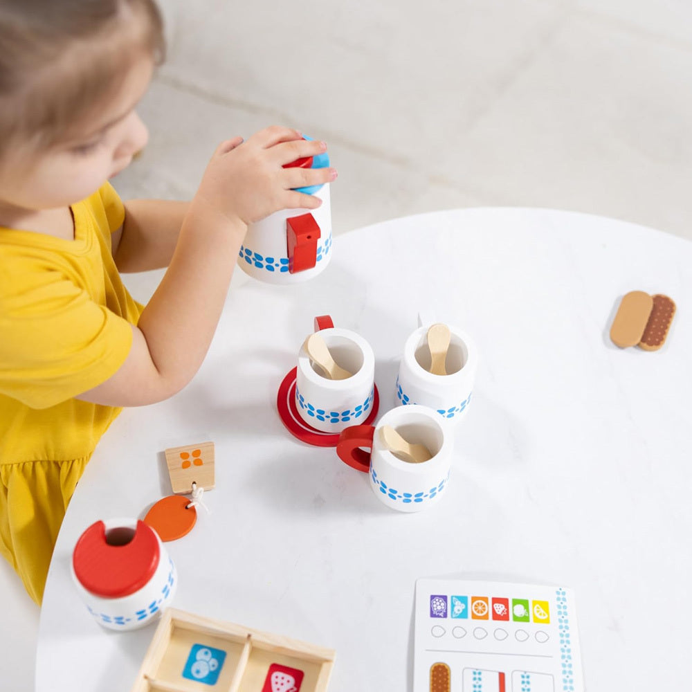 Melissa & Doug Wooden Steep & Serve Tea Set Toy 3y+