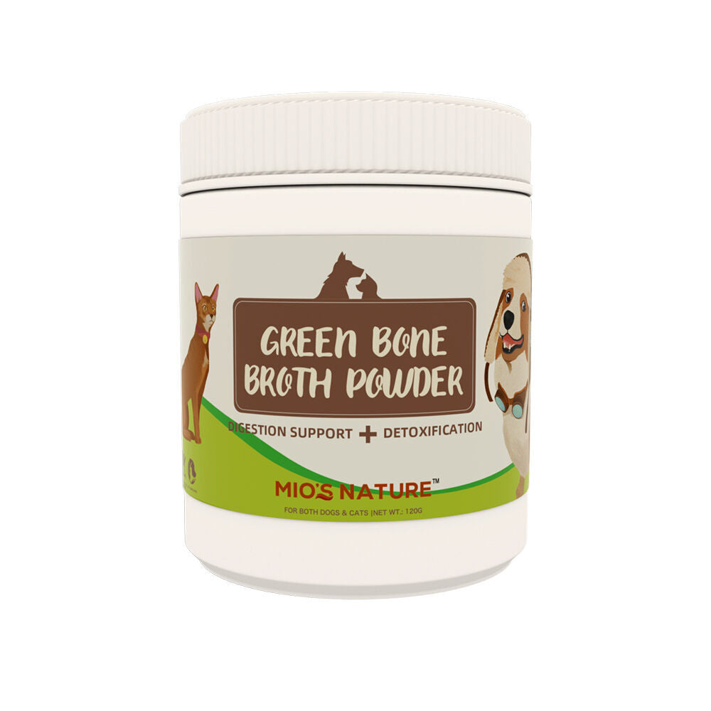 2PK Mio's Nature Green Bone Broth Nutritional Powder for Pet Cats/Dogs 120g