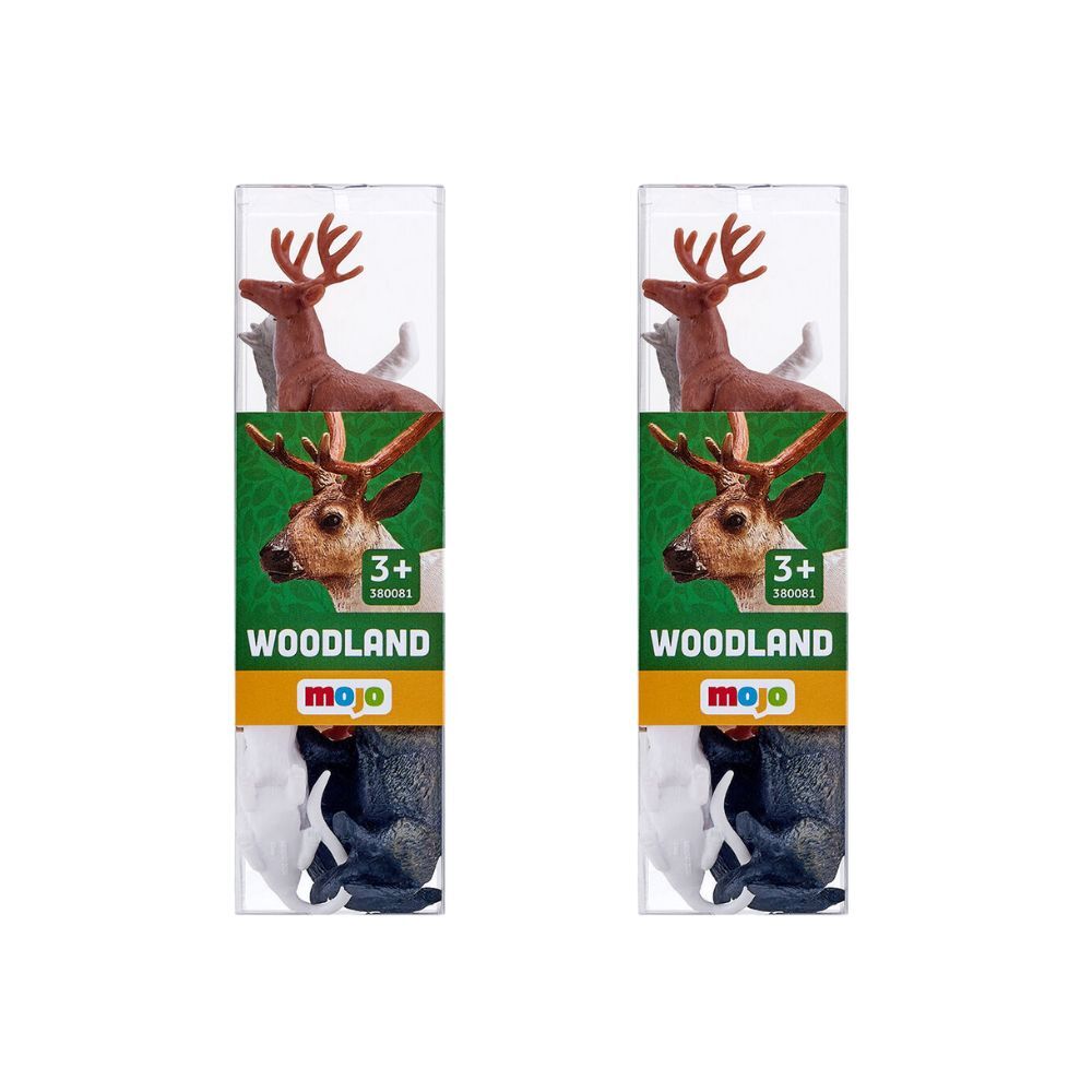 2x 12pc Mojo Woodland Animals Kids Fun Playset Toy 3y+ Assorted