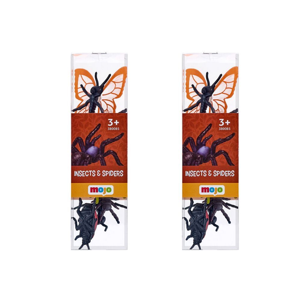 2x 12pc Mojo Insects & Spiders Animals Kids Fun Playset Toy 3y+ Assorted