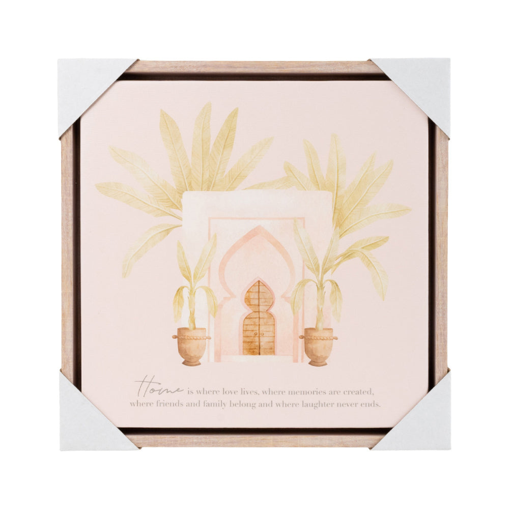 2PK Splosh Modern Oasis Home Framed Canvas w/ Hook 34x34cm