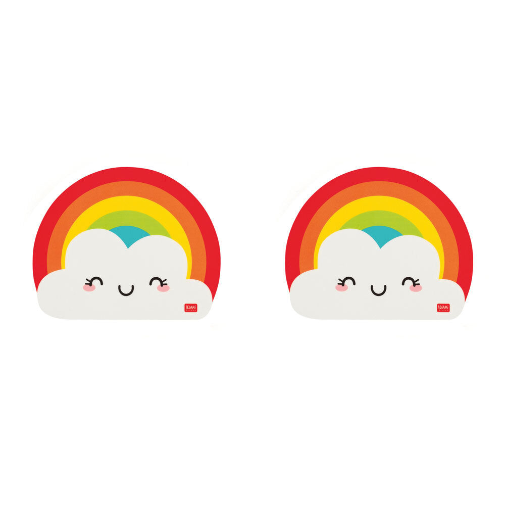 2PK Legami PVC Mousepad Anti-Slip Mouse Mat Pad - Rainbow