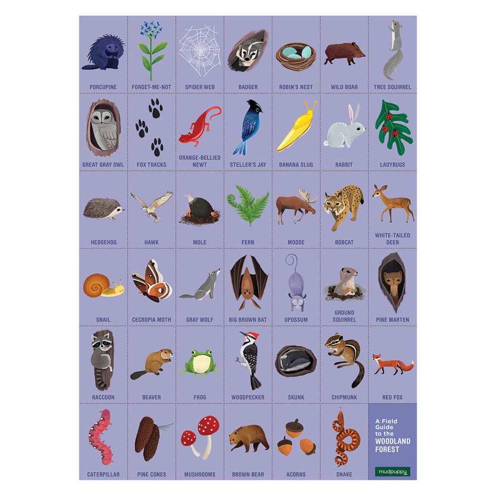 64pc Mudpuppy Search & Find Kids Jigsaw Puzzle 58x38cm Woodland Forest 4+