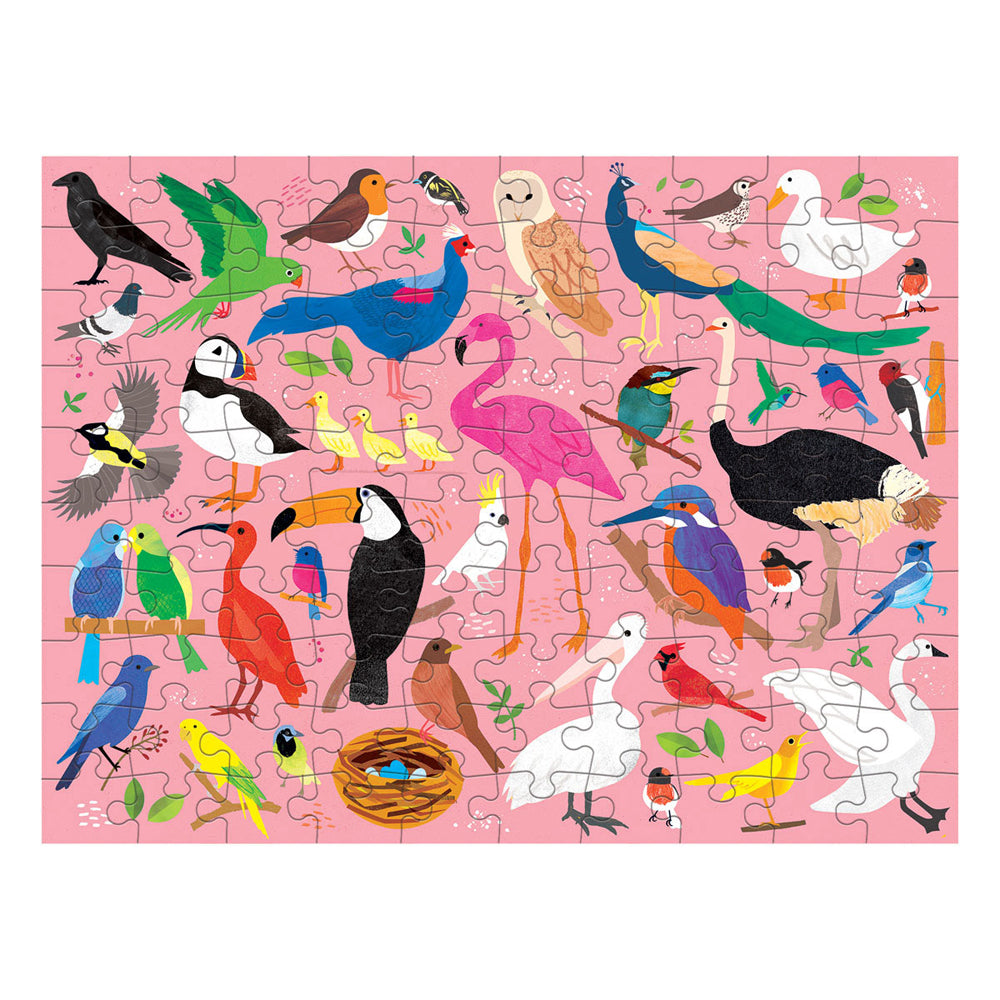 100pc Mudpuppy Double-Sided Puzzle Bugs & Birds 55x42cm 6+