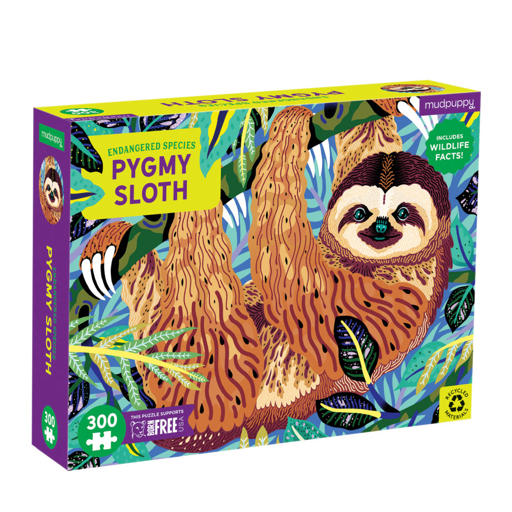 2x 300pc Mudpuppy Jigsaw Puzzle 61x46cm Pygmy Sloth Kids Game 7y+