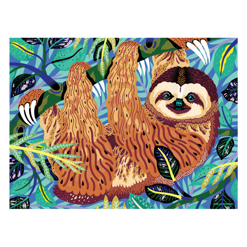 2x 300pc Mudpuppy Jigsaw Puzzle 61x46cm Pygmy Sloth Kids Game 7y+