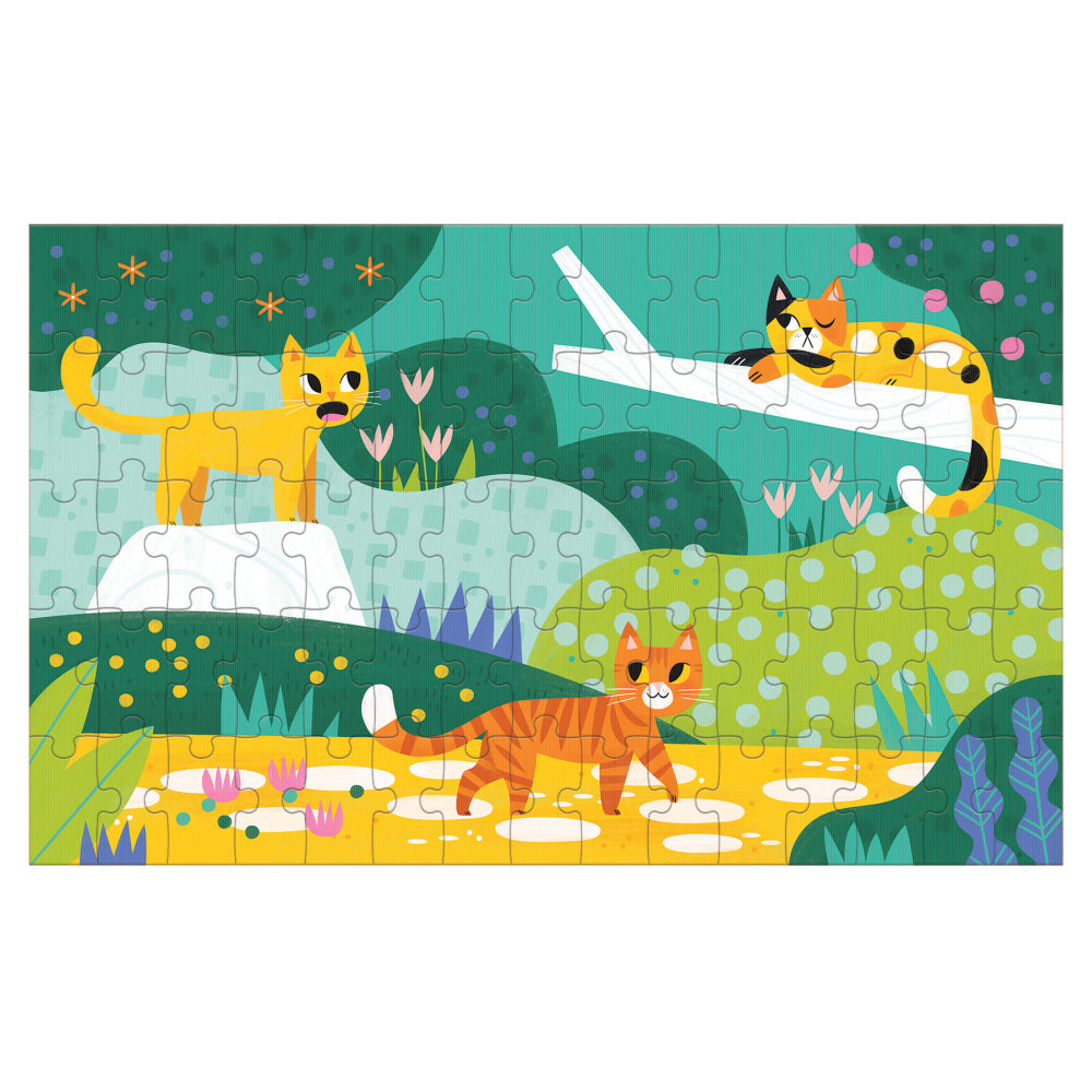 75pc Mudpuppy Lenticular Kids Jigsaw Puzzle 45x26cm Cats 5+