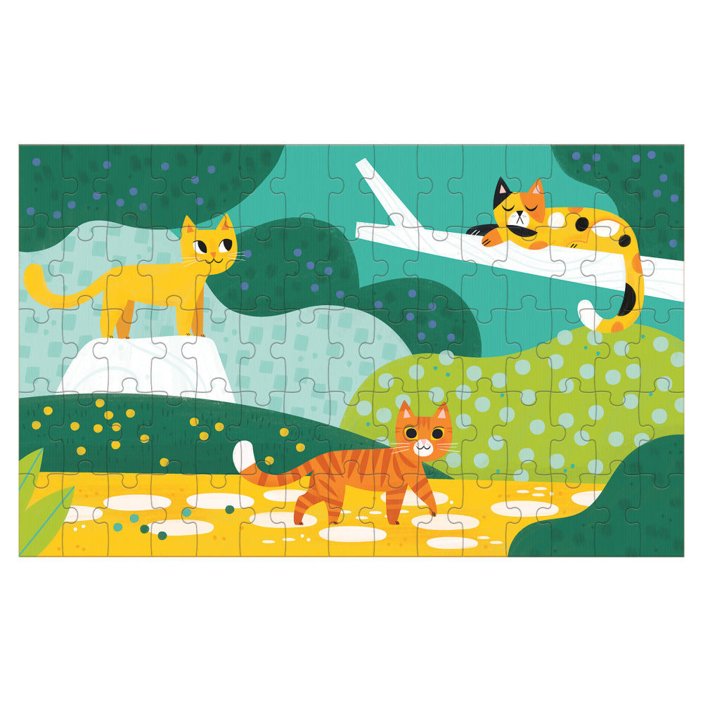 75pc Mudpuppy Lenticular Kids Jigsaw Puzzle 45x26cm Cats 5+
