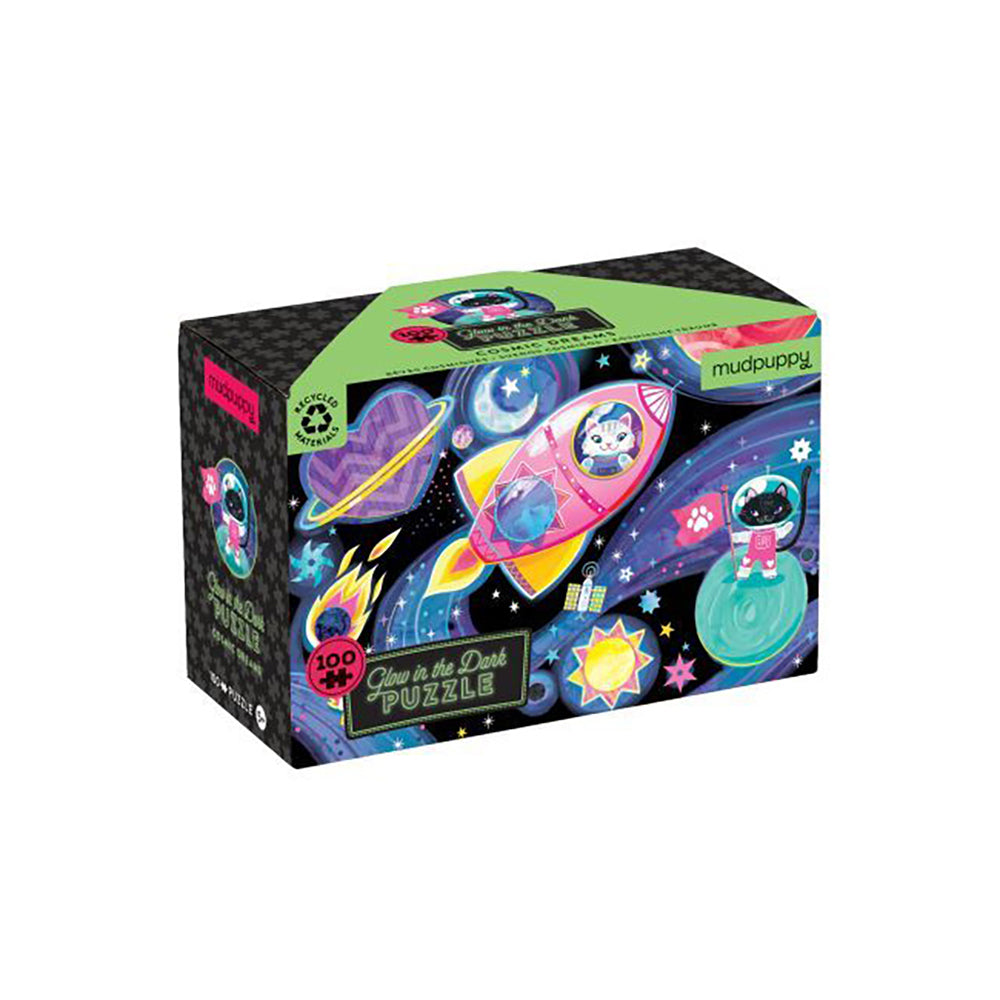 100pc Mudpuppy Glow Jigsaw Puzzle Cosmic Dreams 5+