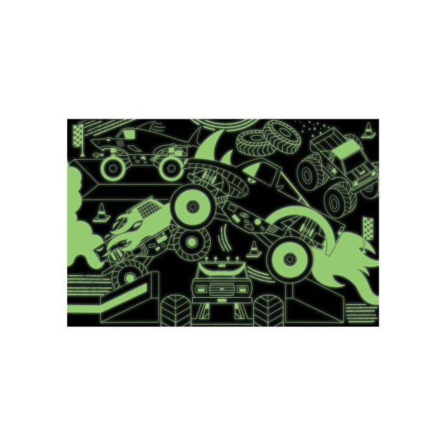 100pc Mudpuppy Glow Jigsaw Puzzle Monster Trucks 5+