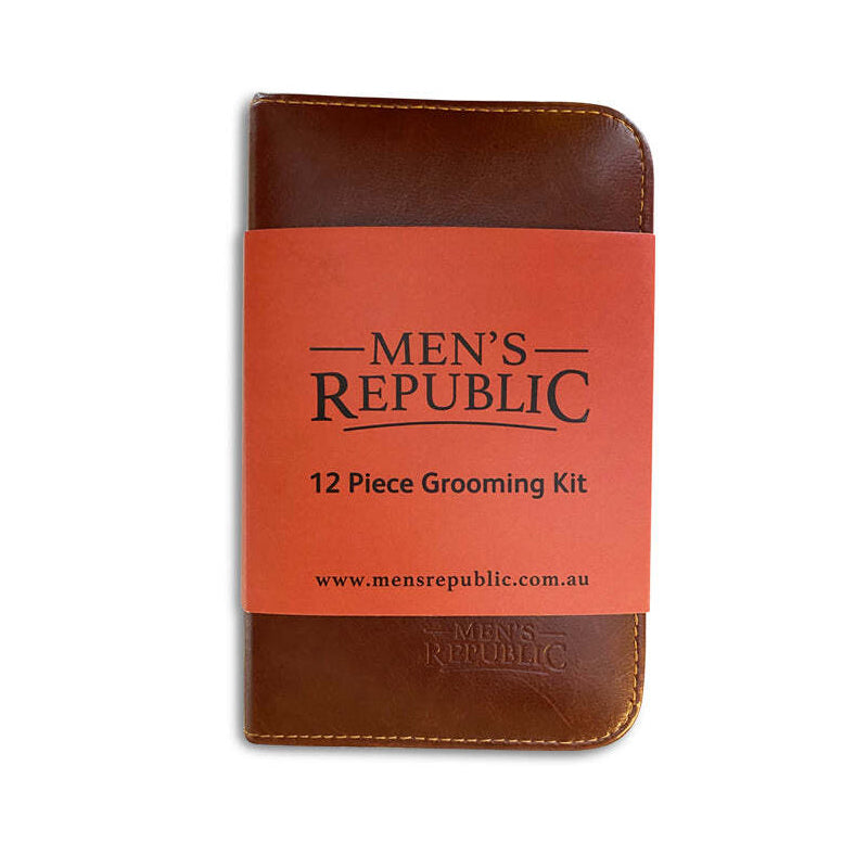 12pc Men's Republic Men's Grooming Zipper Bag Kit