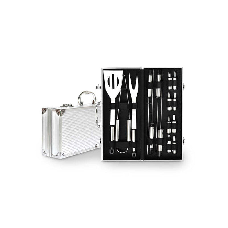 16pc Men's Republic BBQ Cooking Set w/Aluminium Case