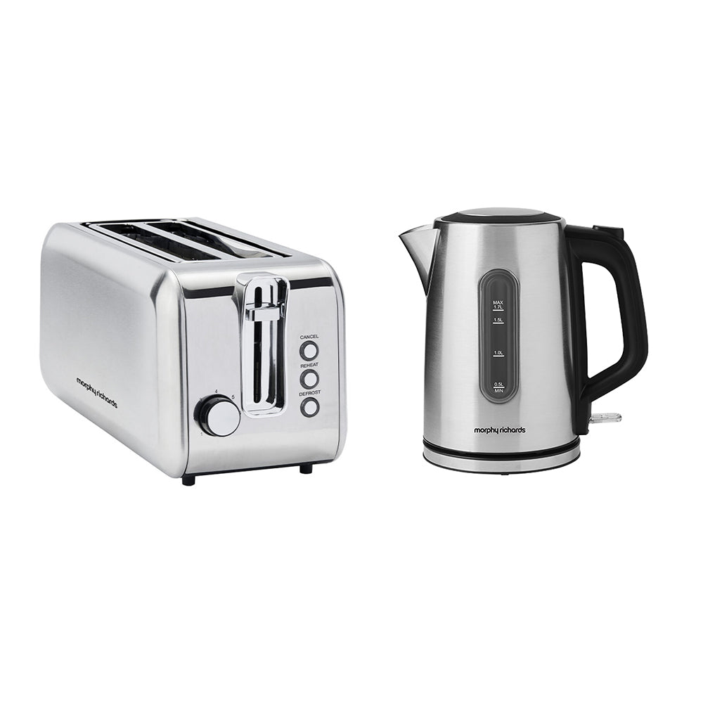 Morphy Richards Electric Equip 1.7L Jug Kettle & 4 Slice Toaster