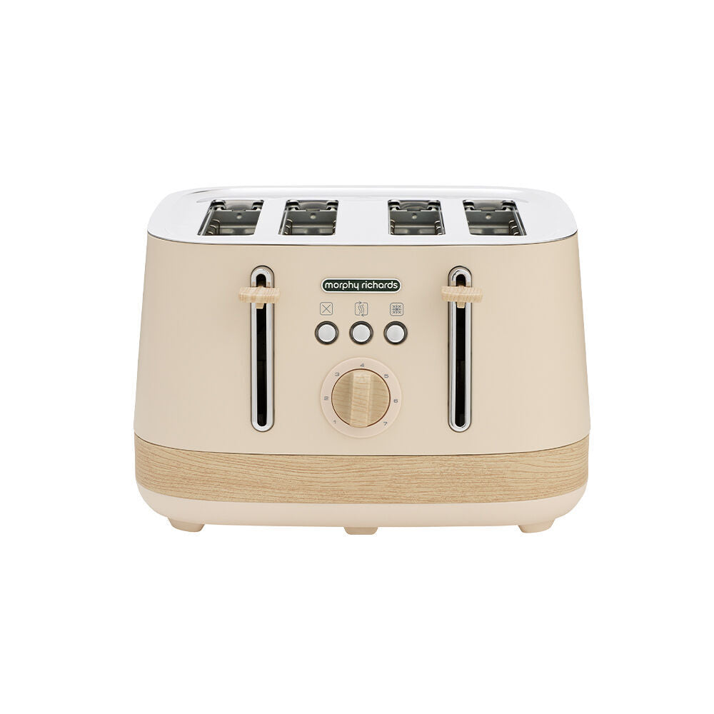 Morphy Richards Essence Scandi Jug Kettle and 4 Slice Toaster Set Tapioca