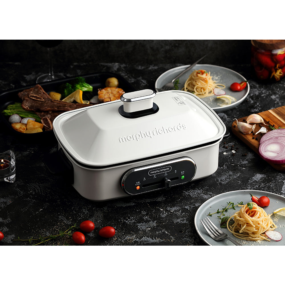Morphy Richards 1400W Multifunction Hot Pot Cooking Set - White