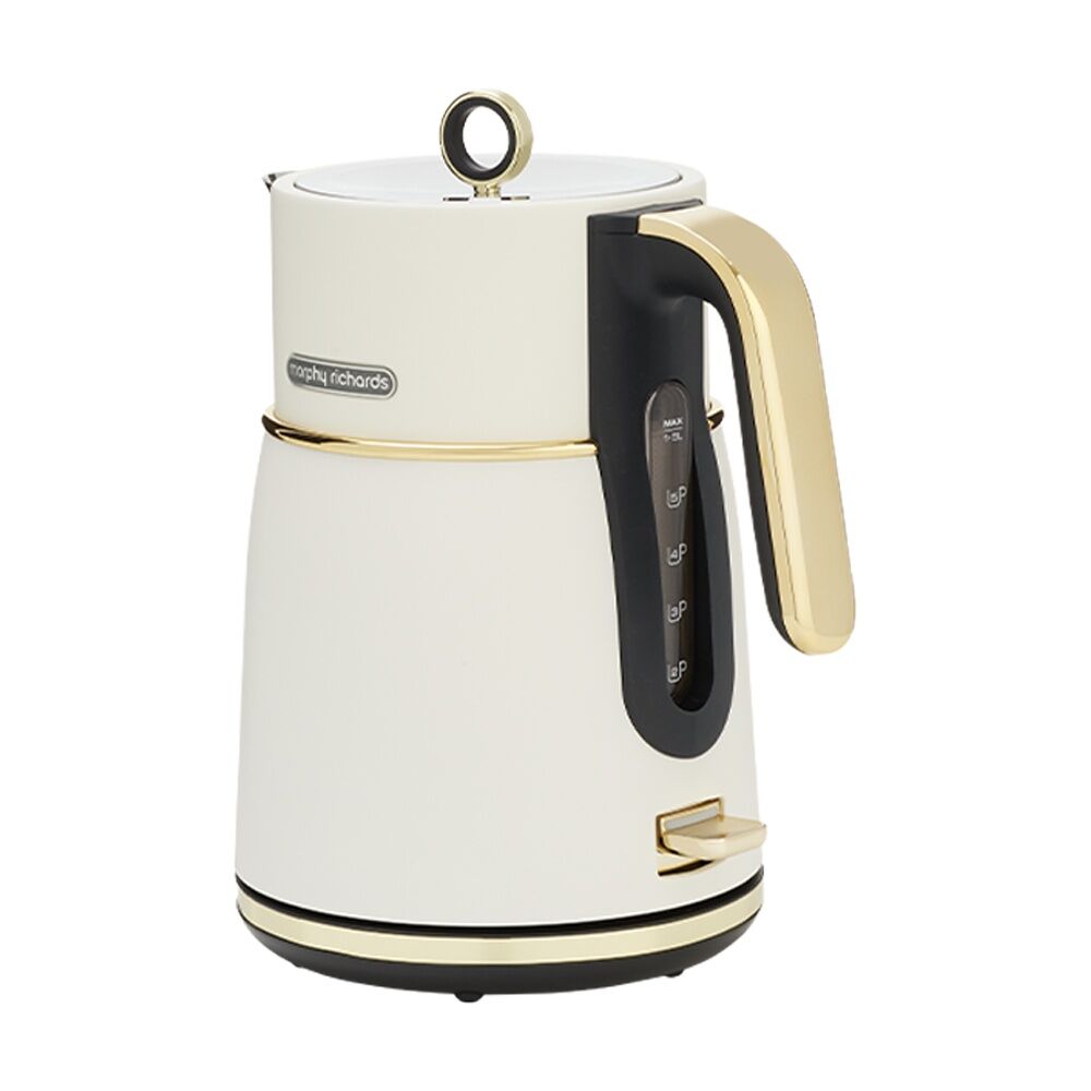 Morphy Richards Signature Soft Gold Kettle 2200W & Toaster 1800W 4 Slice White