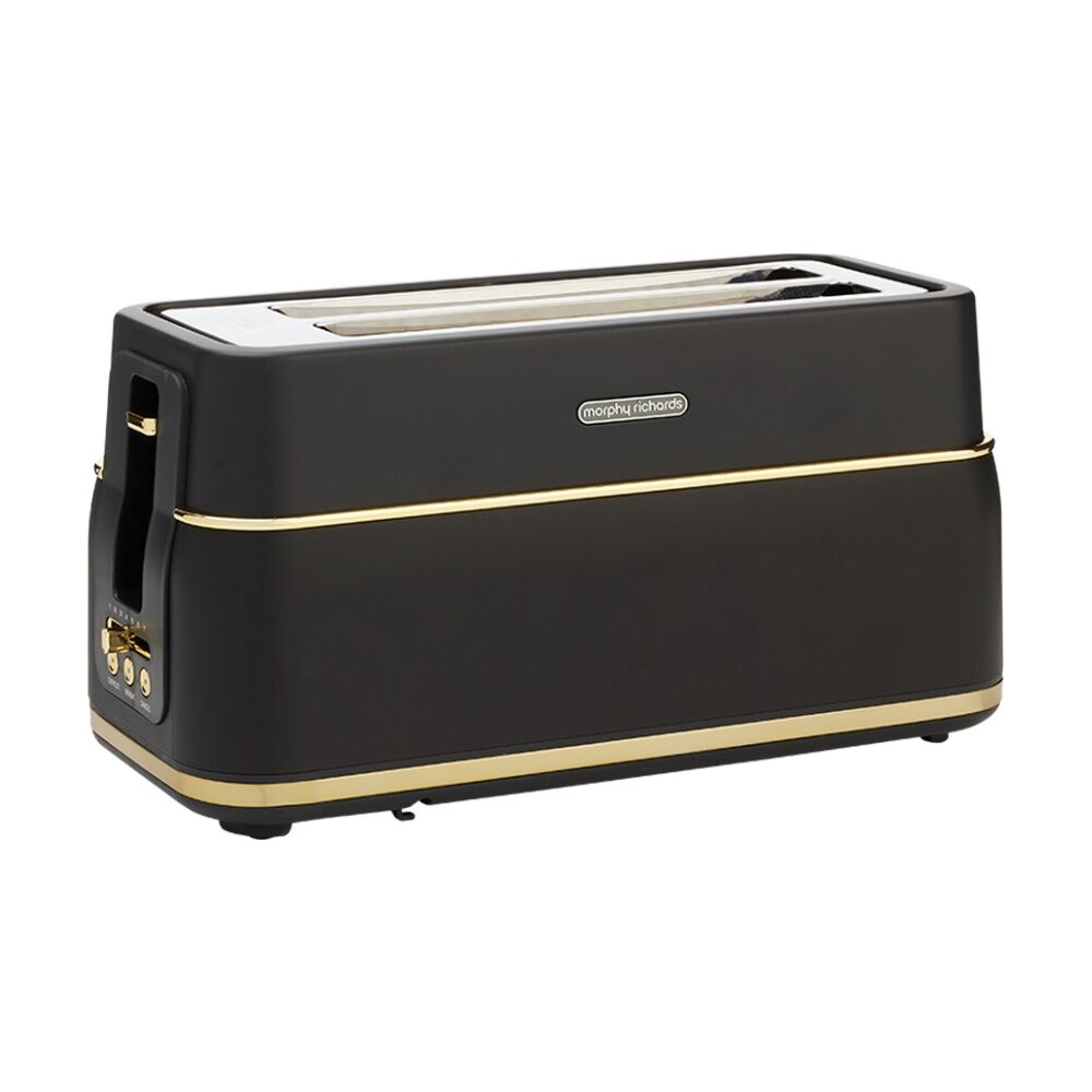 Morphy Richards Signature Soft Gold Toaster 1800W 4 Slice Defrost - Matte Black
