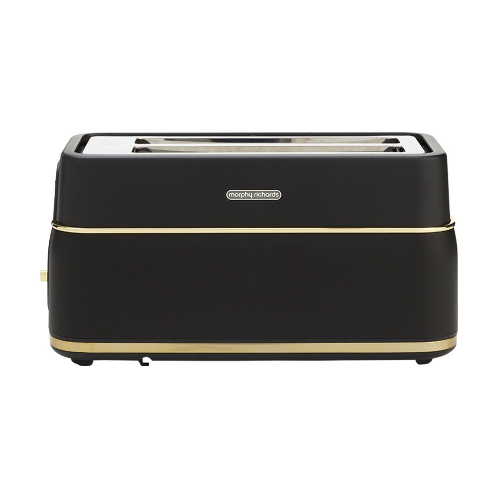 Morphy Richards Signature Soft Gold Toaster 1800W 4 Slice Defrost - Matte Black