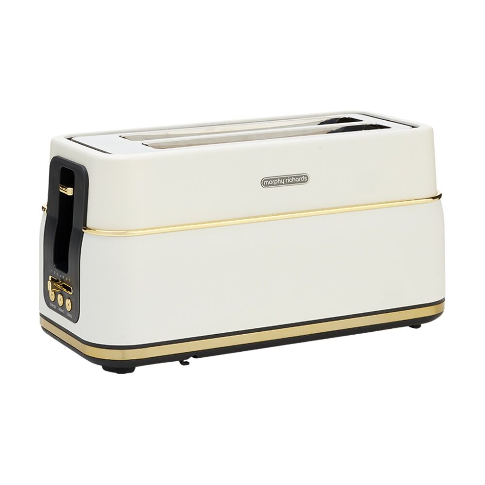 Morphy Richards Signature Soft Gold Toaster 1800W 4 Slice Defrost - Matte White