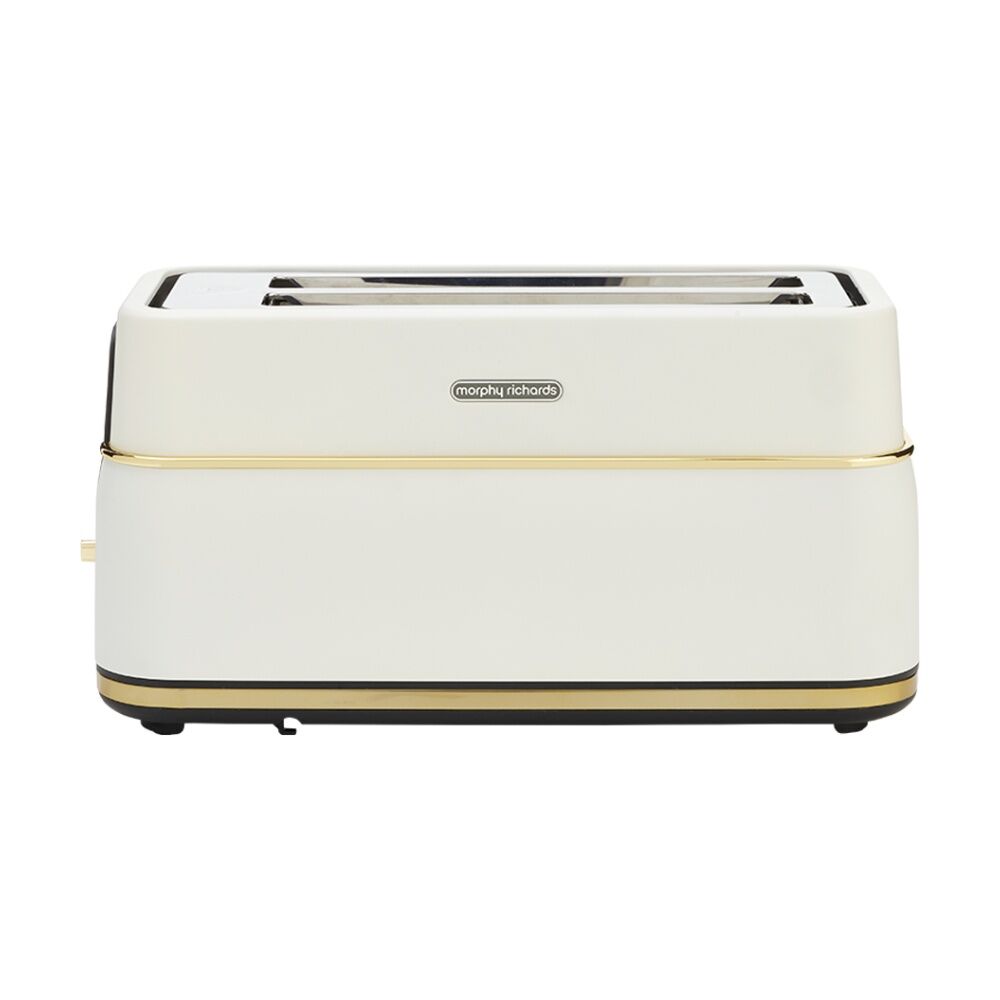 Morphy Richards Signature Soft Gold Toaster 1800W 4 Slice Defrost - Matte White