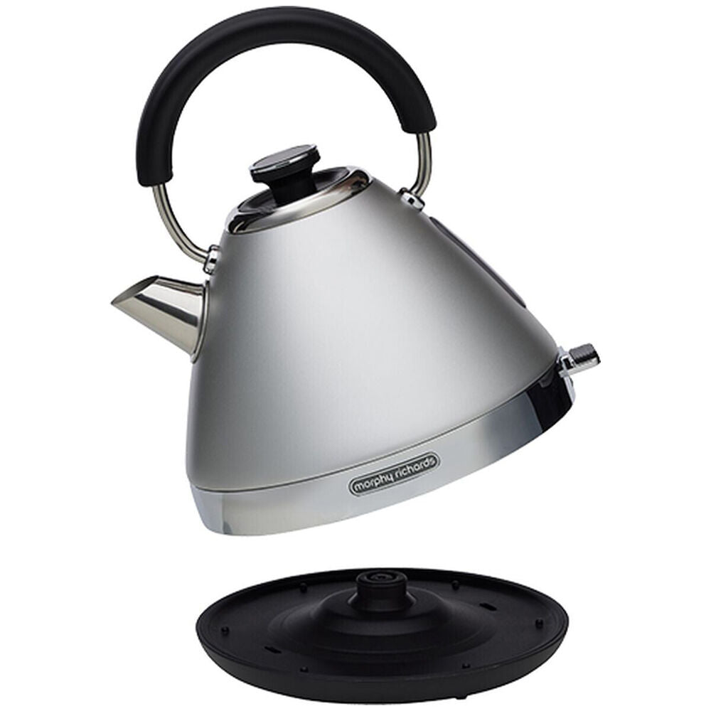 Morphy Richards Venture Pyramid Electric Kettle 2.2KW 1.5L Steel-Grey
