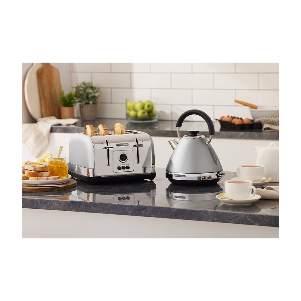 Morphy Richards Venture Pyramid Electric Kettle 2.2KW 1.5L Steel-Grey