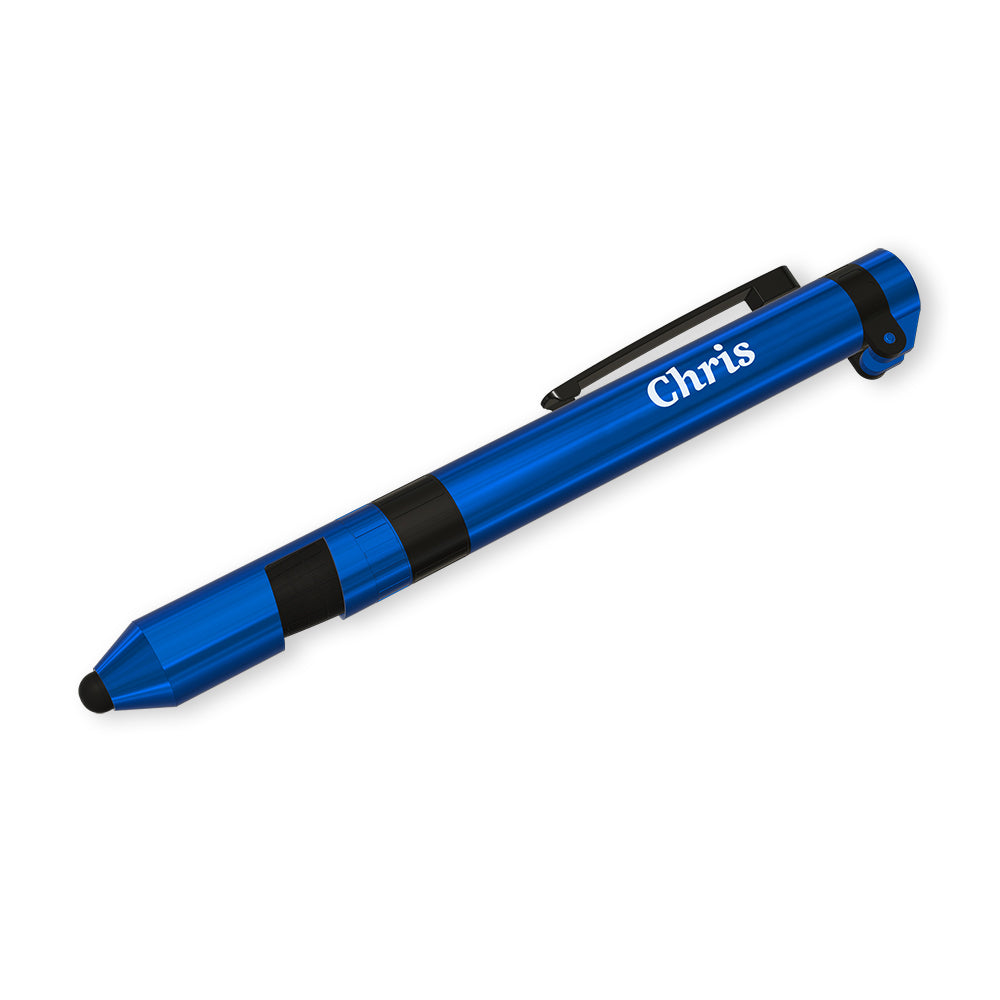 3pc Chris Multi-Tool Pen 7 In 1 Functions Blue Case