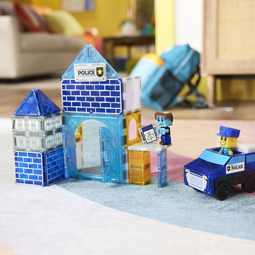 35pc Magna-Tiles Police Station Magnetic Construction Set 3Y+
