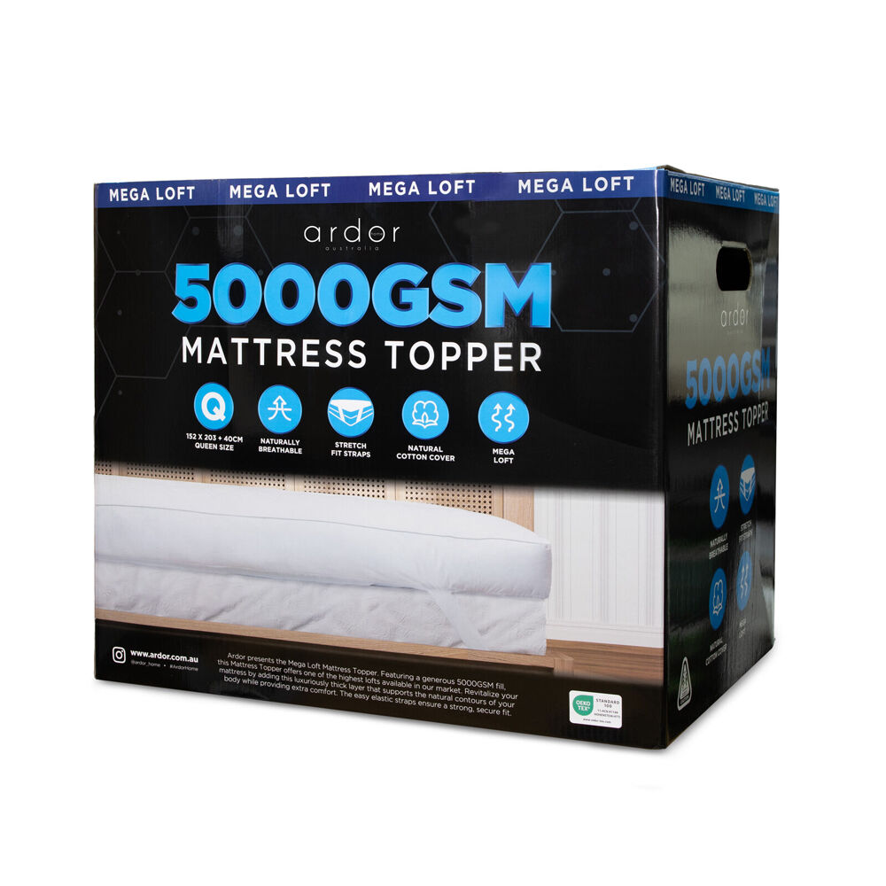 Ardor 5000GSM Ball Fibre Mega Loft Mattress Topper