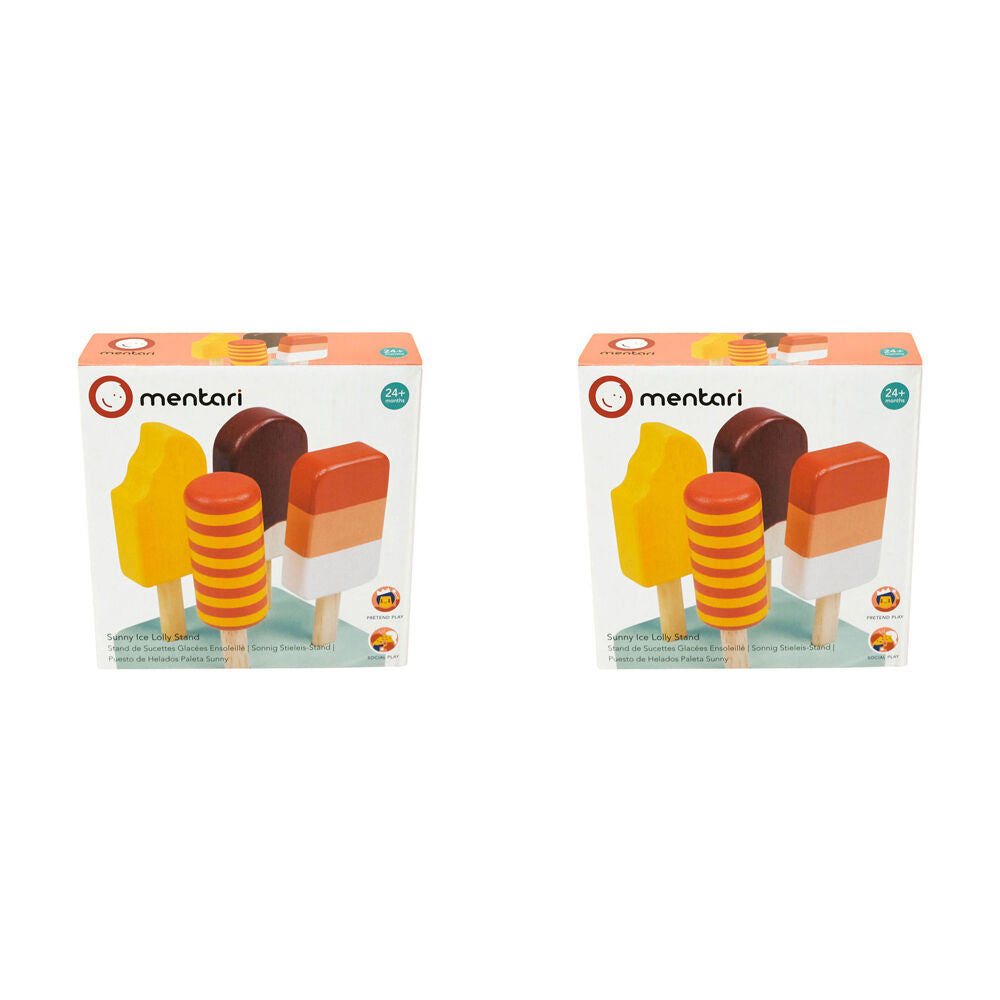 8pc Mentari Sunny Ice Lolly w/ Stand Pretend Play Wooden Toy 2y+