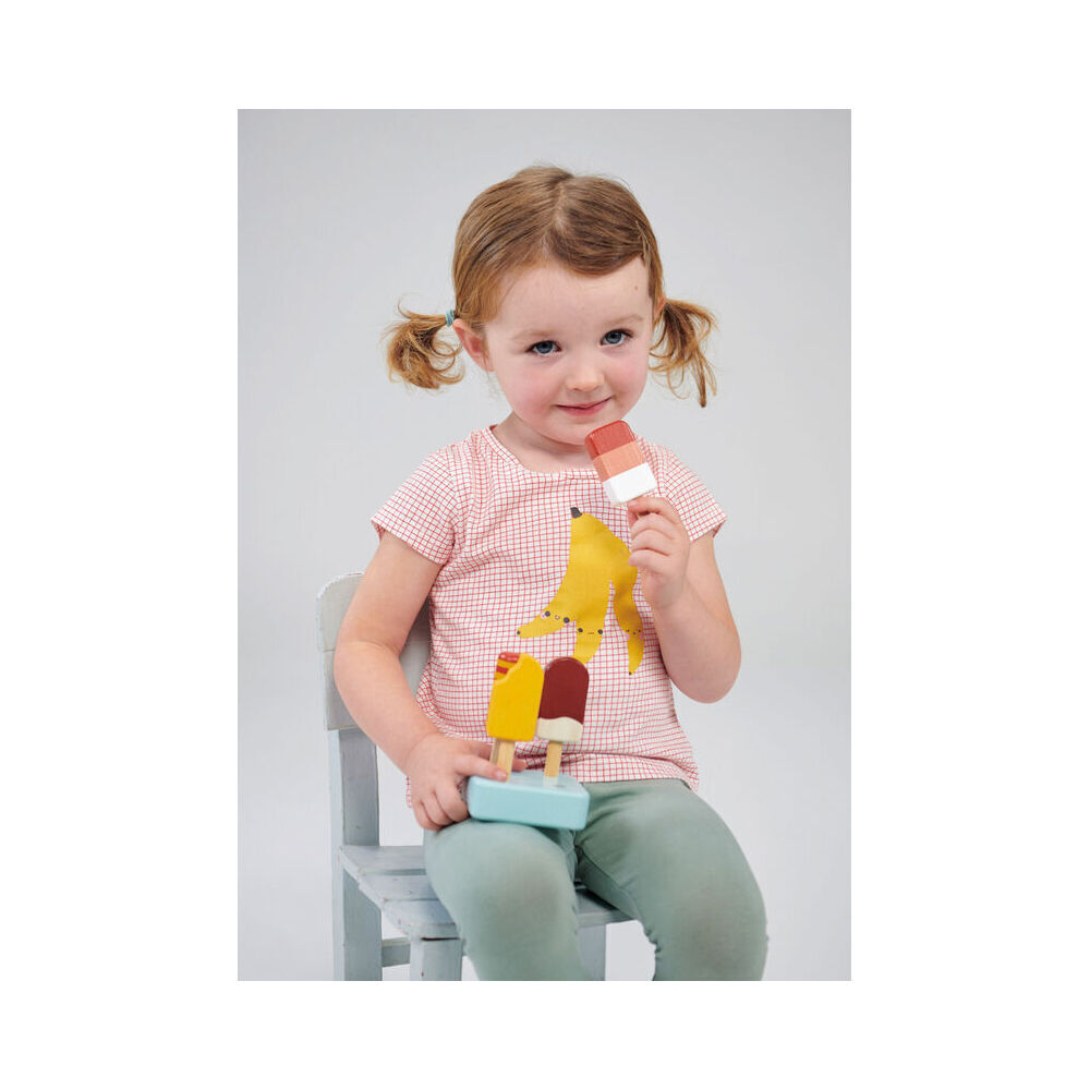 8pc Mentari Sunny Ice Lolly w/ Stand Pretend Play Wooden Toy 2y+