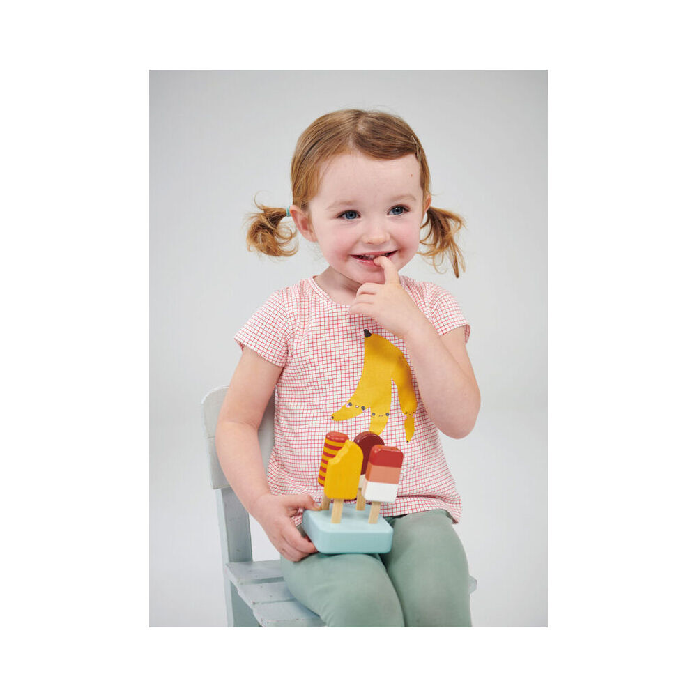 8pc Mentari Sunny Ice Lolly w/ Stand Pretend Play Wooden Toy 2y+