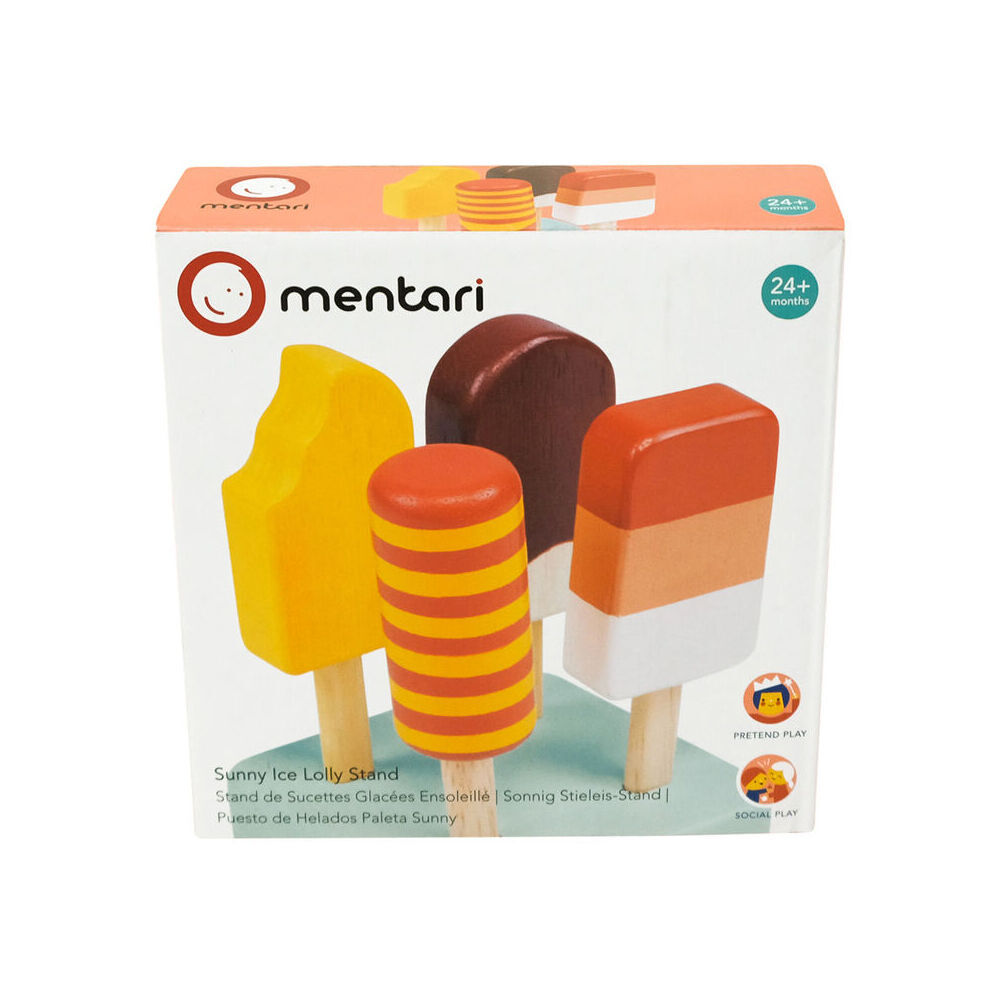 8pc Mentari Sunny Ice Lolly w/ Stand Pretend Play Wooden Toy 2y+