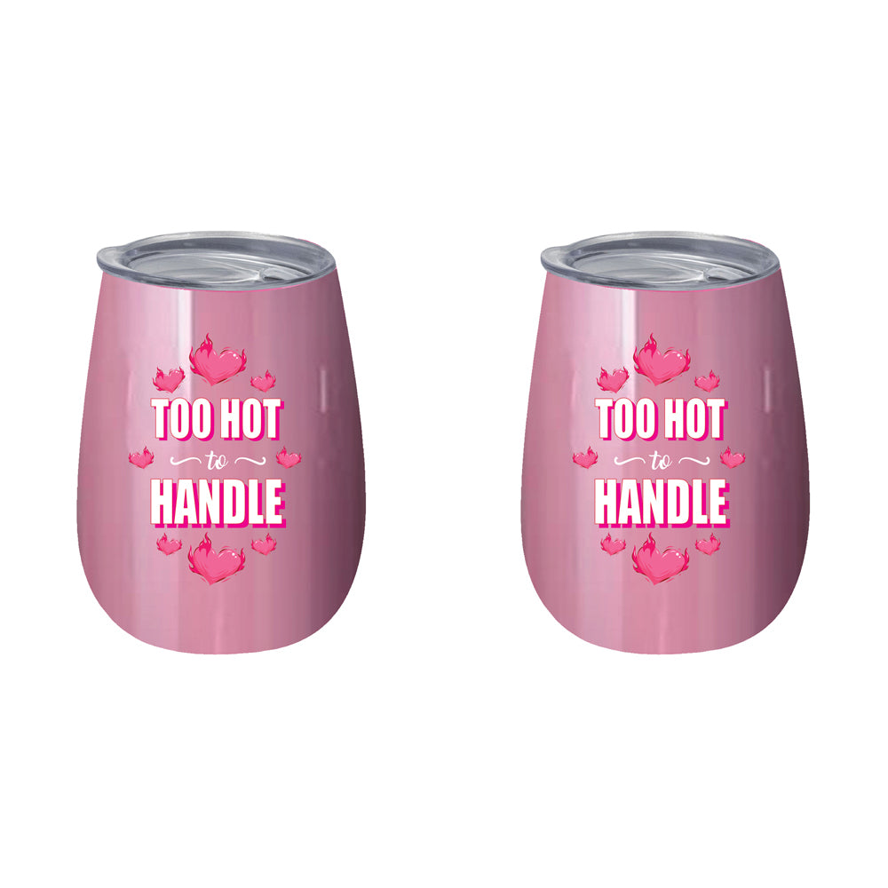 2PK Too Hot To Handle 360ml S/S Vacuum Insulated Tumbler Double Walled Mug