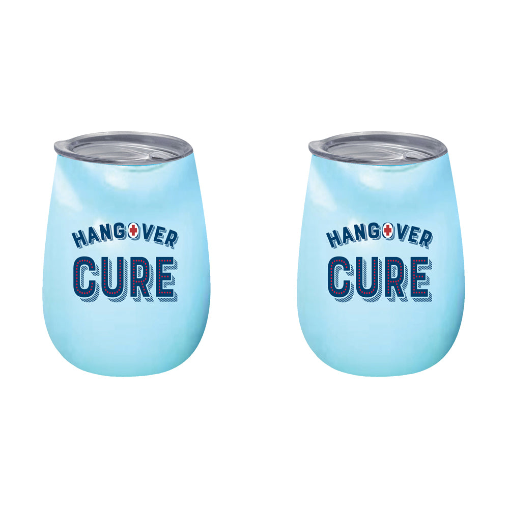 2PK Hand Over Cure 360ml Stainless Steel Double Walled Insulated Mug